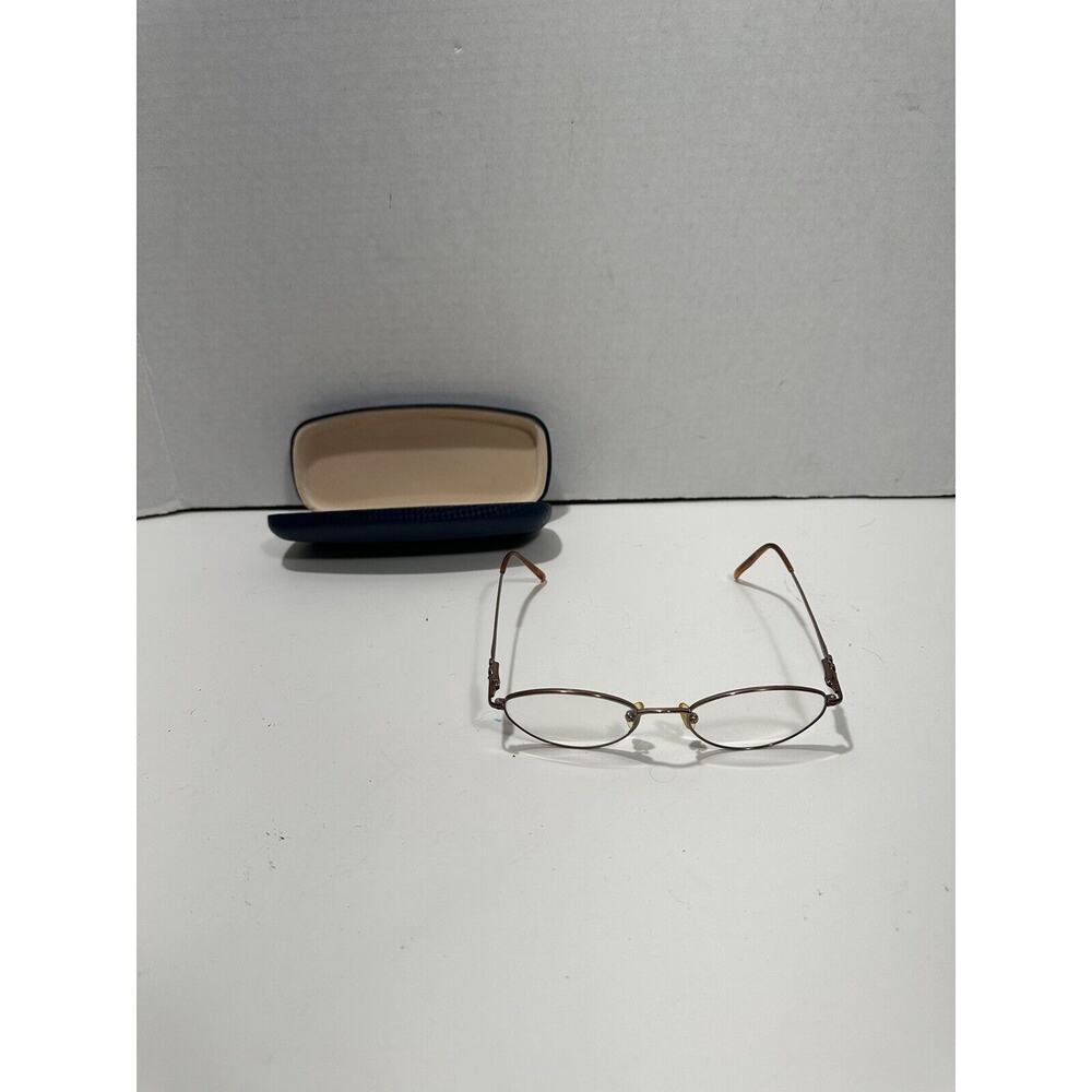 SAKS FIFTH AVENUE Full Rim Oval Vintage Womens‎ Eyeglasses Frame 135 + Blue Case
